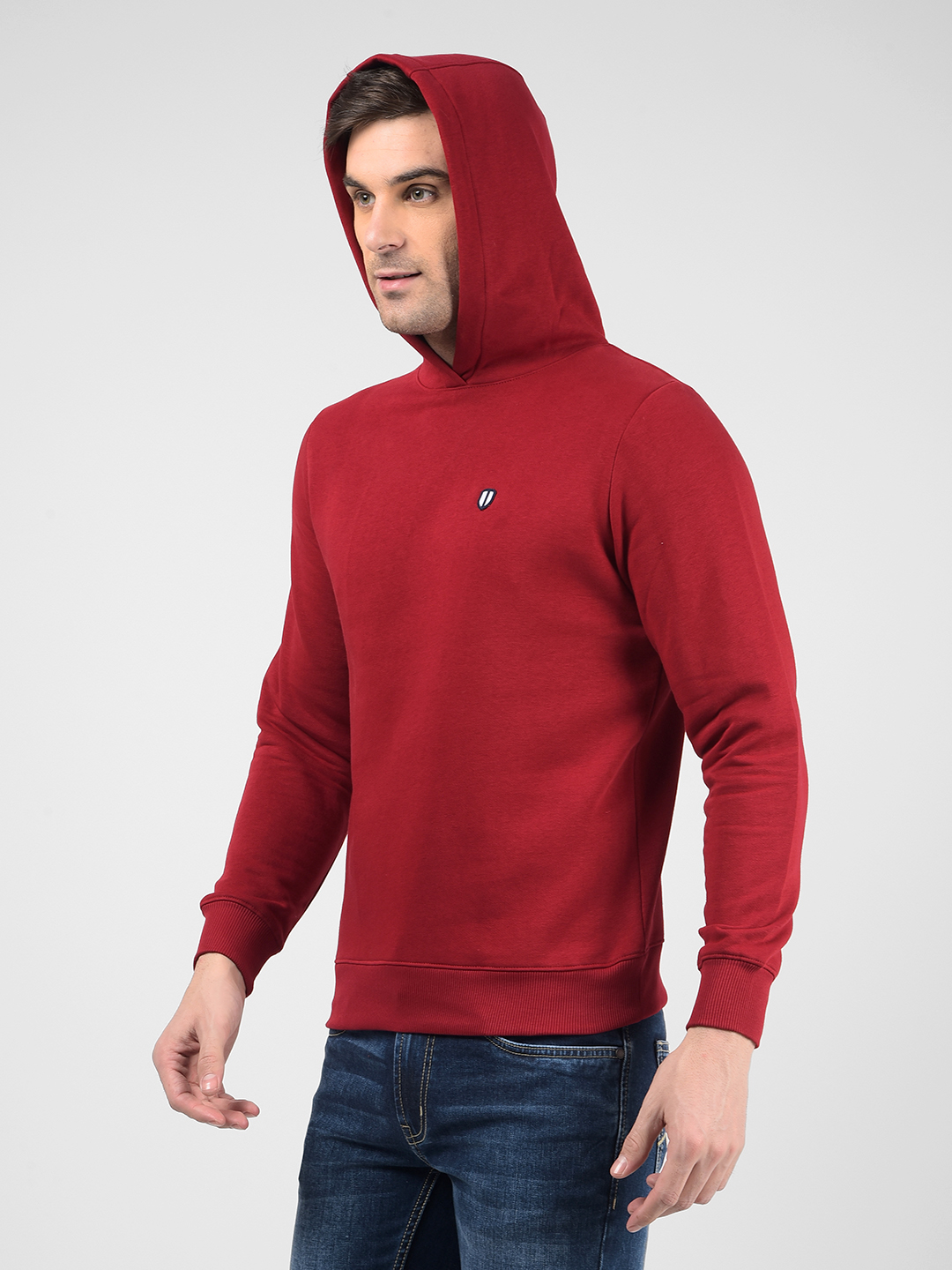 Numero Uno Men Solid Red Sweat Shirt